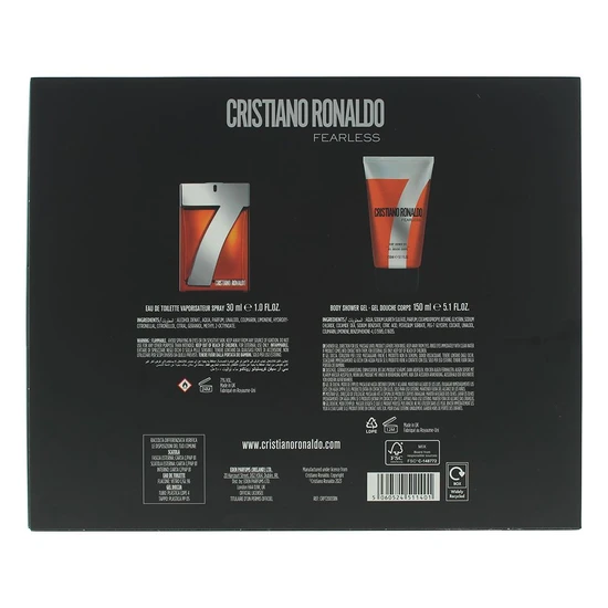 Cristiano Ronaldo CR7 Fearless Gift Set 30ml Eau De Toilette + 150ml Shower Gel