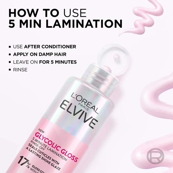 L'Oreal Elvive Glycolic Gloss 5 Minute Lamination Treatment 200ml