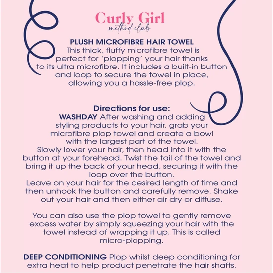 Curly Girl Hair Towel Wrap Plop No Quick Dry Cloth thank you