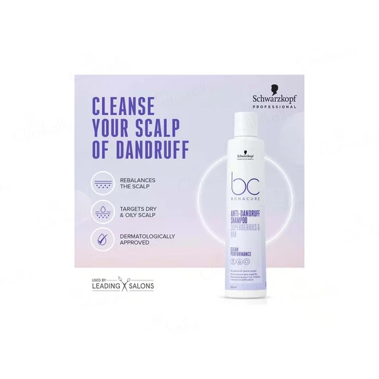 Schwarzkopf Bonacure Superberries & AHA Anti Dandruff Shampoo 250ml