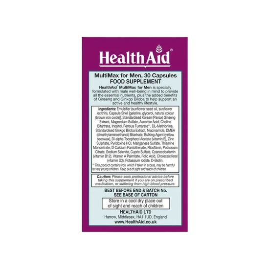 Health Aid MultiMax For Men 30 Capsules