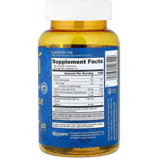 Goli Nutrition Recharge Energy+ Gummies 60 Gummies