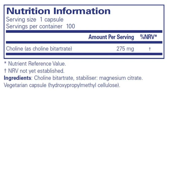 Pure Encapsulations Choline Bitartrate Capsules 100 Capsules