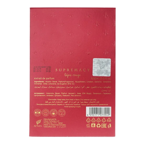 Afnan Supremacy Tapis Rouge Extrait De Parfum 90ml