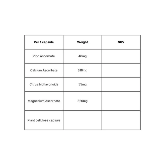 Viridian Vitamin C & Zinc Capsules 30 Capsules
