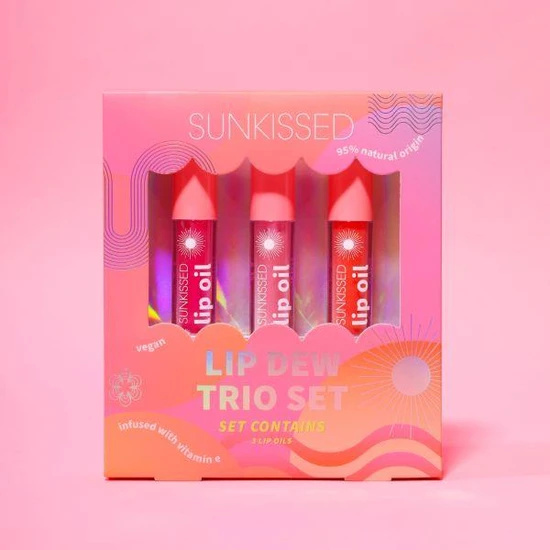 Sunkissed Lip Dew Tri Set Gift Set 3 x 4.3ml