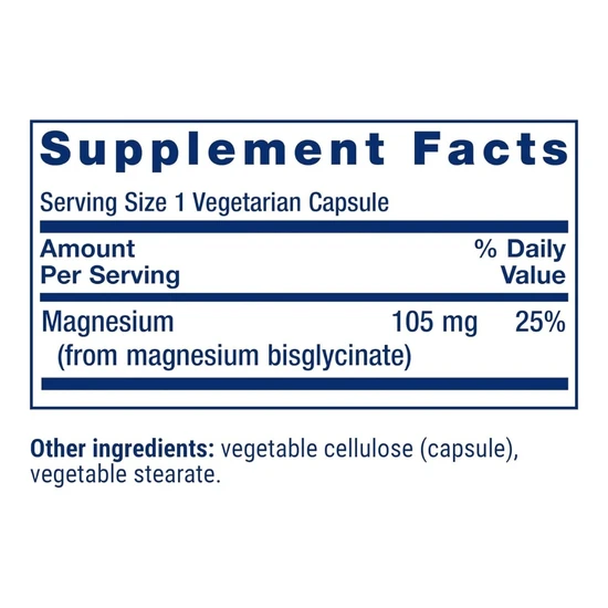 Life Extension Magnesium Glycinate 105mg Capsules 90 Capsules