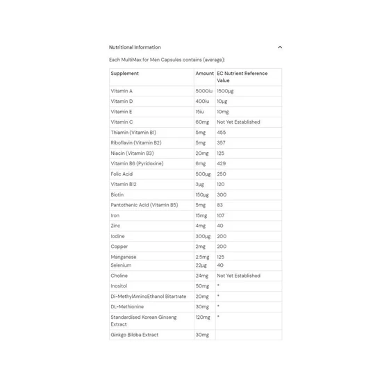 Health Aid MultiMax For Men 30 Capsules