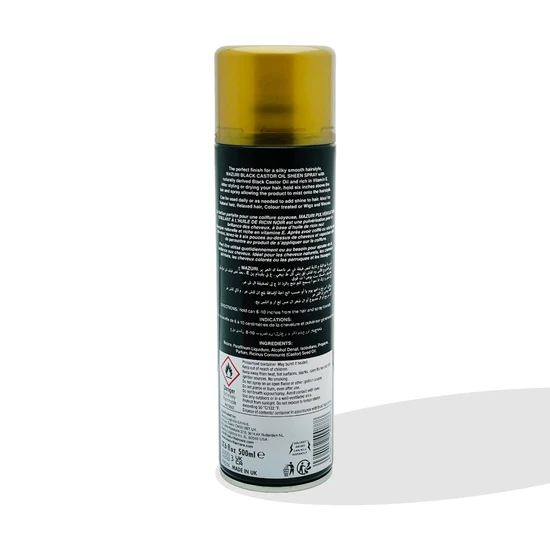 Mazuri Black Castor Oil Sheen Spray 500ml