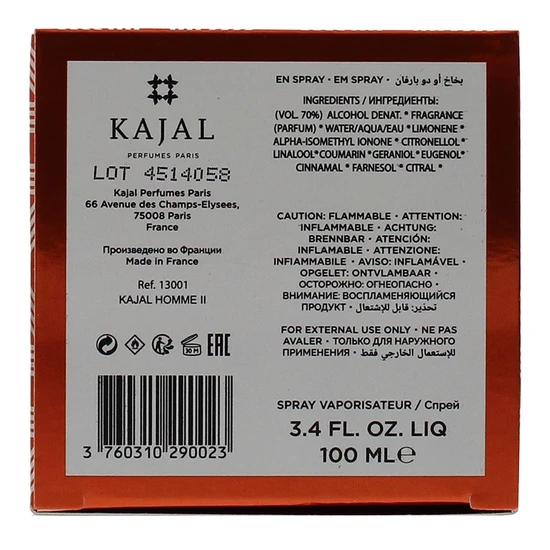 Kajal Homme II Eau De Parfum 100ml
