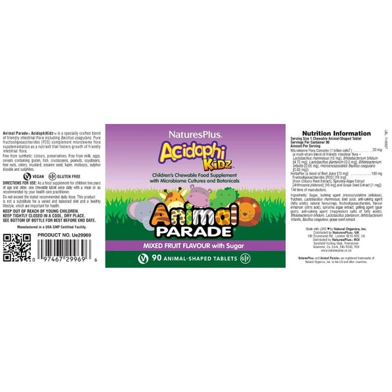 Nature's Plus Animal Parade Acidophikidz Chewables 90 Chewables