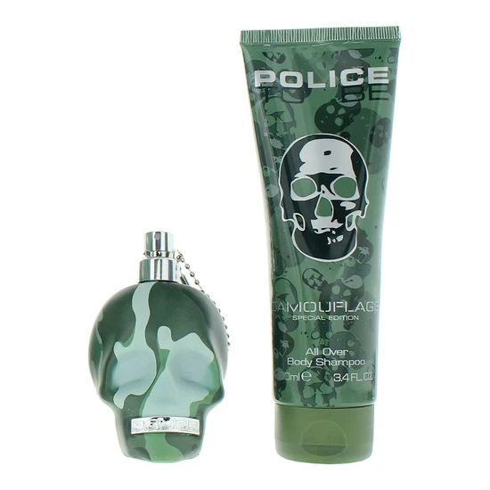 Police To Be Camouflage Eau De Toilette 75ml Gift Set 75ml & 100ml Body Shampoo