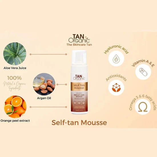 TanOrganic Self Tan Mousse Medium Dark Bronze