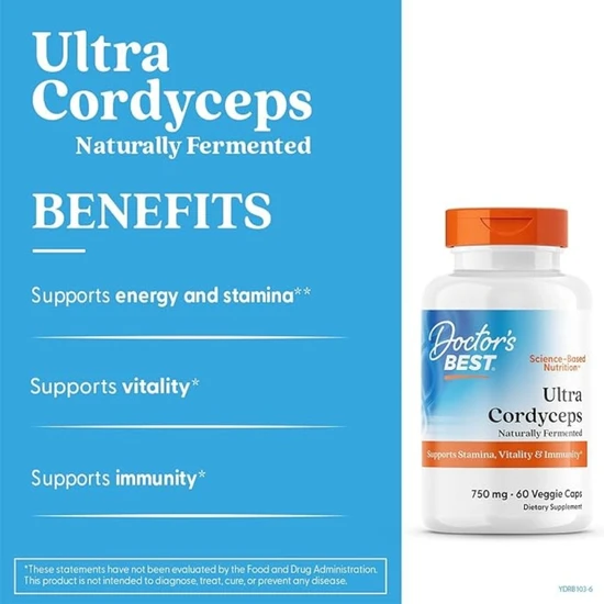 Doctor's Best Ultra Cordyceps 750mg - 60 Veg Caps