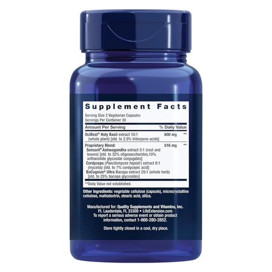 Life Extension Adrenal Energy Formula 60 Veg Caps