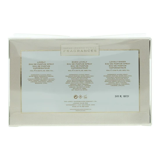 Sarah Jessica Parker Lovely Gift Set 10ml Lovely Sheer Eau De Parfum + 10ml Born Lovely Eau De Parfum + 10ml Lovely Eau De Parfum