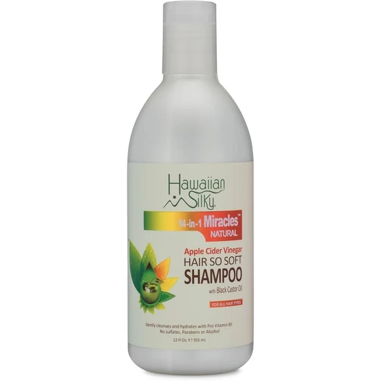 Hawaiian Silky 14-In-1 Miracles Apple Cider Vinegar Hair So-Soft Shampoo 355ml