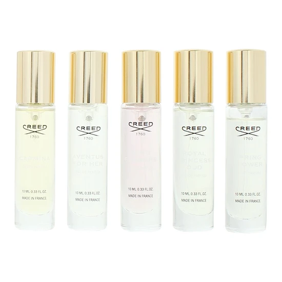 Creed Aventus, Carmina, Wind Flowers, Royal Princess Oud, Spring Flower Eau De Parfum 5 x 10ml