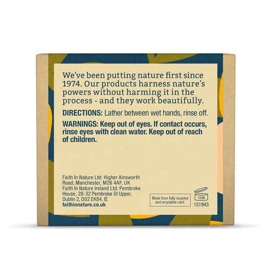 Faith in Nature Hand Made Organic Grapefruit Soap 100g