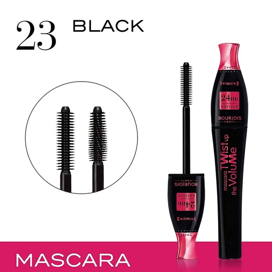 Bourjois Twist Up The Volume 2-In-1 Volume & Length 24hr Mascara 23 Black