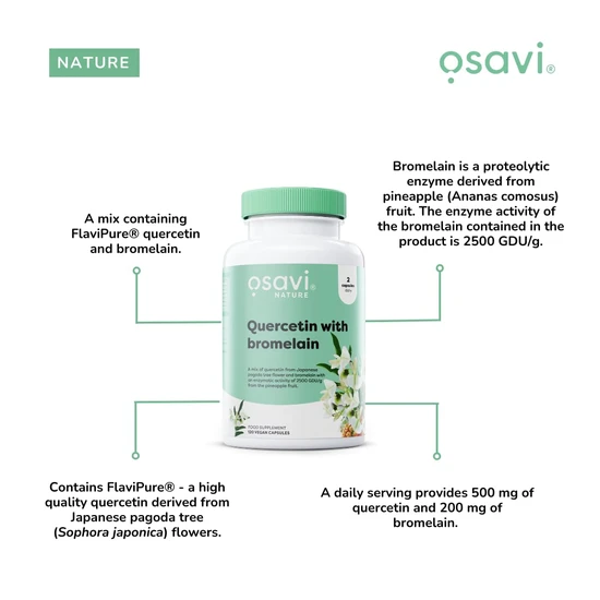 Osavi Quercetin With Bromelain 60 Capsules