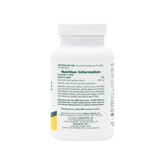 Nature's Plus Ultra Garlite 1000mg Sustained Release Tablets 90 Tablets