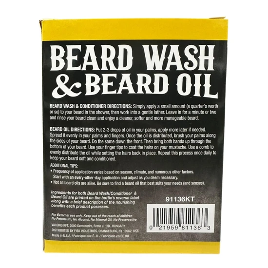 Arlos Pro Growth Beard Wash Beard Oil Kit