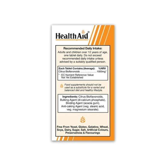 Health Aid Citrus Bioflavonoid 1000mg Tablets 30 Tablets