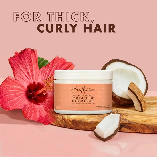 Shea Moisture Coconut & Hibiscus Curl & Shine Hair Masque 12oz