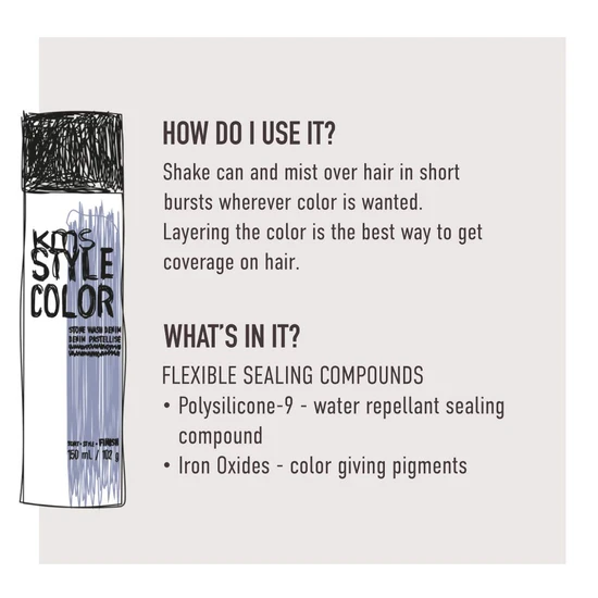 KMS Style Colour Inked Blue Spray Con Colour 150ml