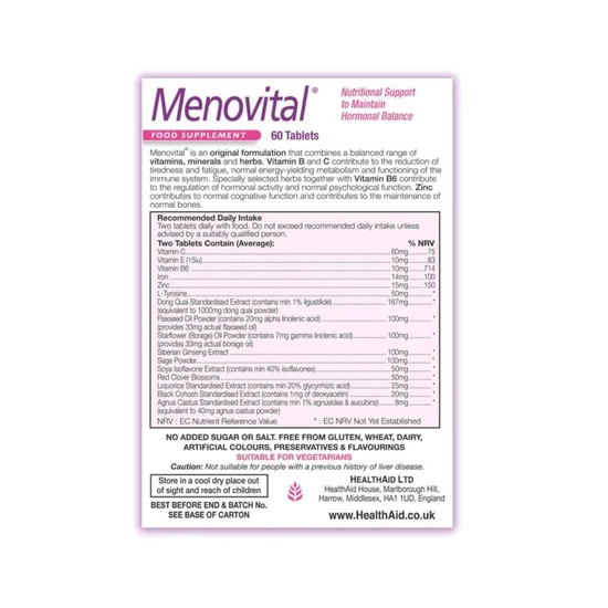Health Aid Menovital Tablets 60 Tablets