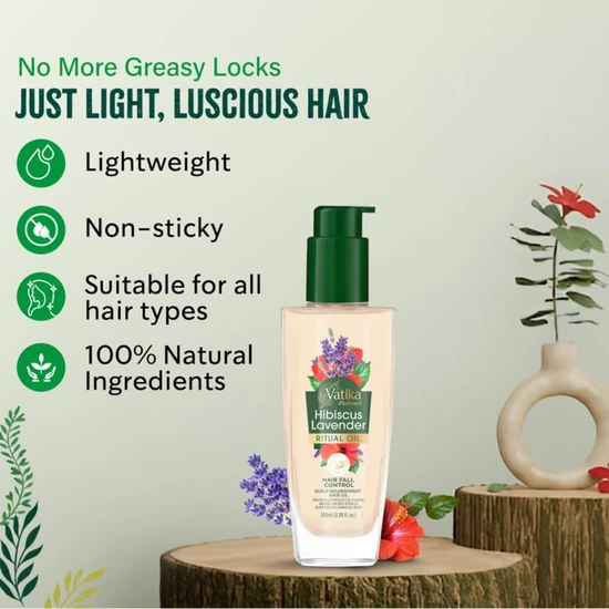 Dabur Vatika Naturals Hibiscus Lavender Ritual Oil 100ml