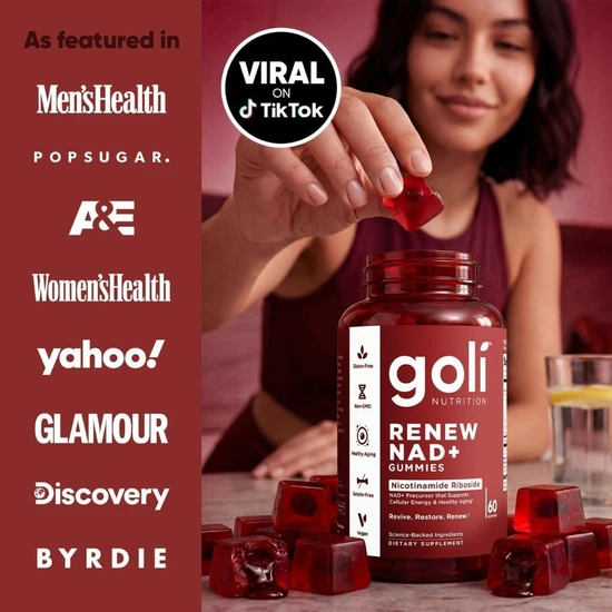 Goli Nutrition Renew NAD+ Gummies 60 Gummies