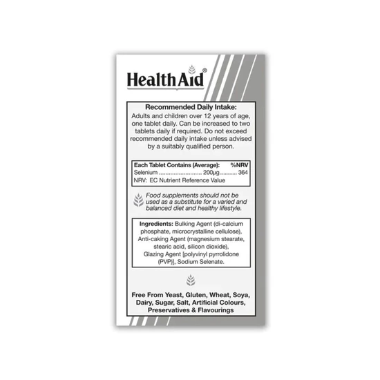 Health Aid Selenium 200ug Tablets 60 Tablets