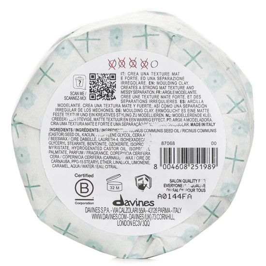 Davines More Inside This Is A Strong Moulding Clay For A Firm, Mat Finish 75ml