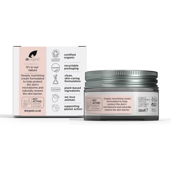 Dr. Organic Skin Calm Protect & Nourish Probiotic Concentrated Cream 50ml