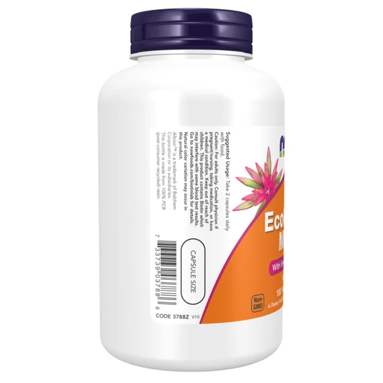 NOW Foods EcoGreen Multi Iron Free Capsules 180 Capsules