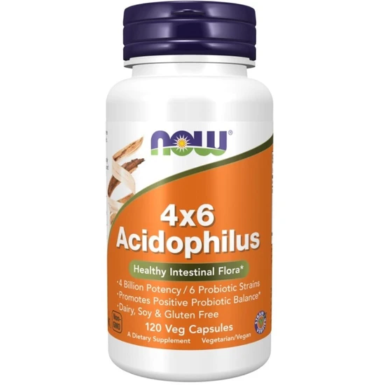 NOW Foods Acidophilus Capsules 4x6 Capsules