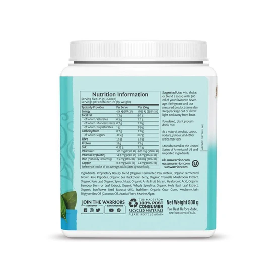 SunWarrior Collagen Building Protein Peptides Unflavoured 500g
