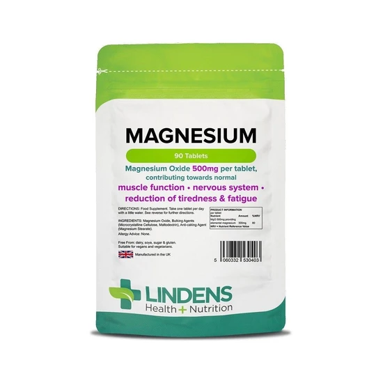 Lindens Magnesium MgO 500mg Tablets 90 Tablets