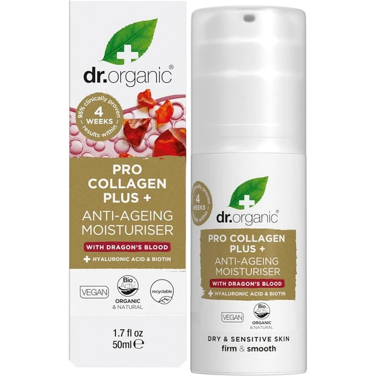 Dr. Organic Pro Collagen Plus Anti Ageing Moisturiser With Dragons Blood 50ml
