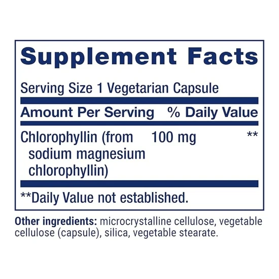 Life Extension Chlorophyllin 100mg Vegicaps 100 Vegicaps