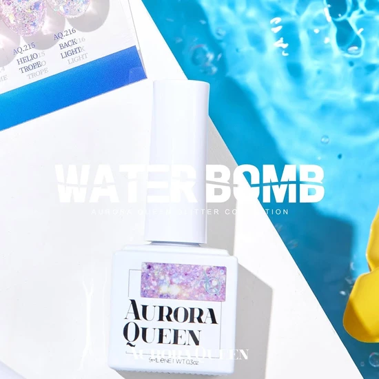Aurora Queen Premium Glitter Gel Polish Water Bomb 8 Colours Set (8 Colours)