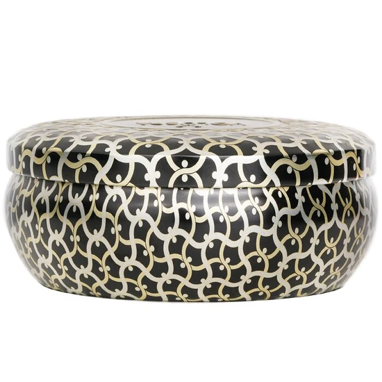 VOLUSPA 3 Wick Decorative Tin Candle Crisp Champagne 340g