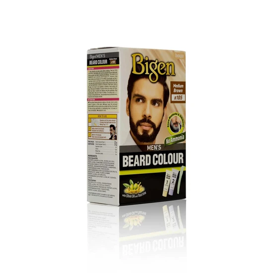 Bigen Men's Beard Colour Medium Brown B105