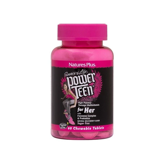Nature's Plus Power Teen For Her Chewable Tablets 60 Tablets