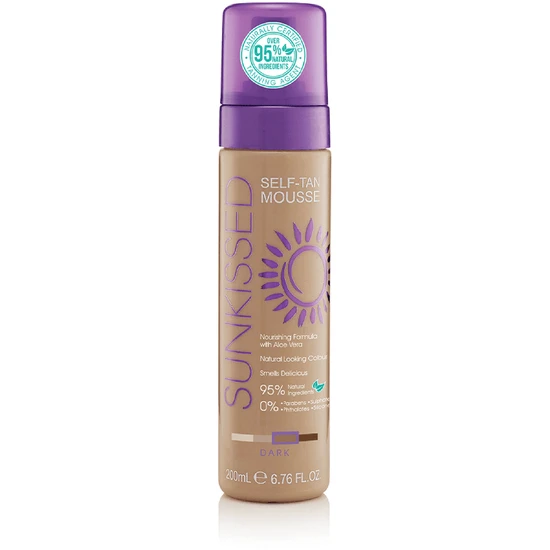 Sunkissed 95 Percent Natural Self Tan Mousse Dark