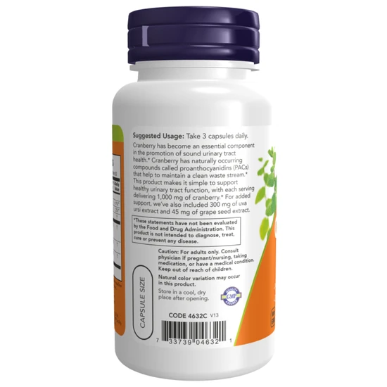 NOW Foods Cranberry With PACs Capsules 90 Capsules