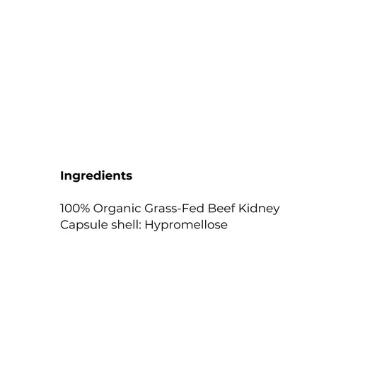 KIKI Health Organic Beef Kidney Capsules 180 Capsules