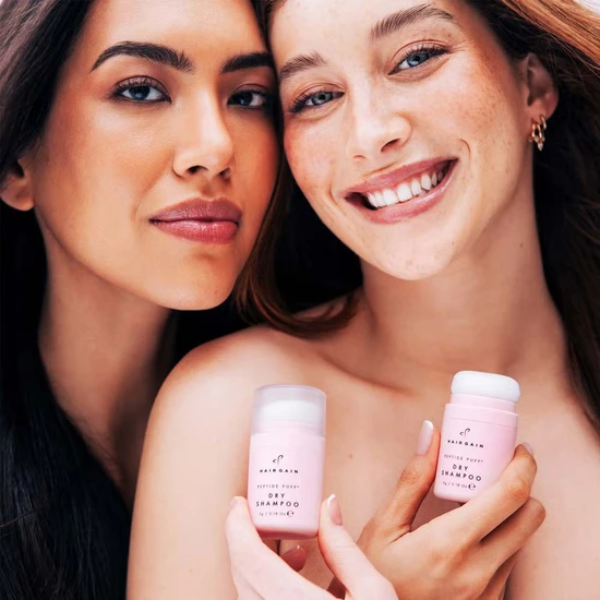 Hair Gain Peptide Puff Dry Shampoo & Scalp Massager